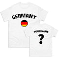 Germany football T Shirt, Personalised football Tee, Custom Name and Number Top Unisex