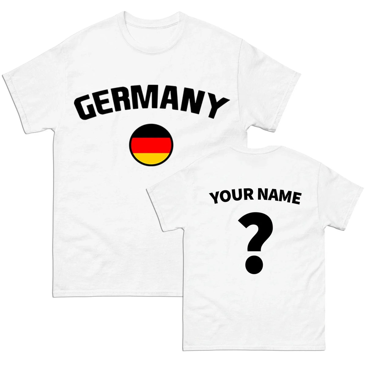 Germany football T Shirt, Personalised football Tee, Custom Name and Number Top Unisex