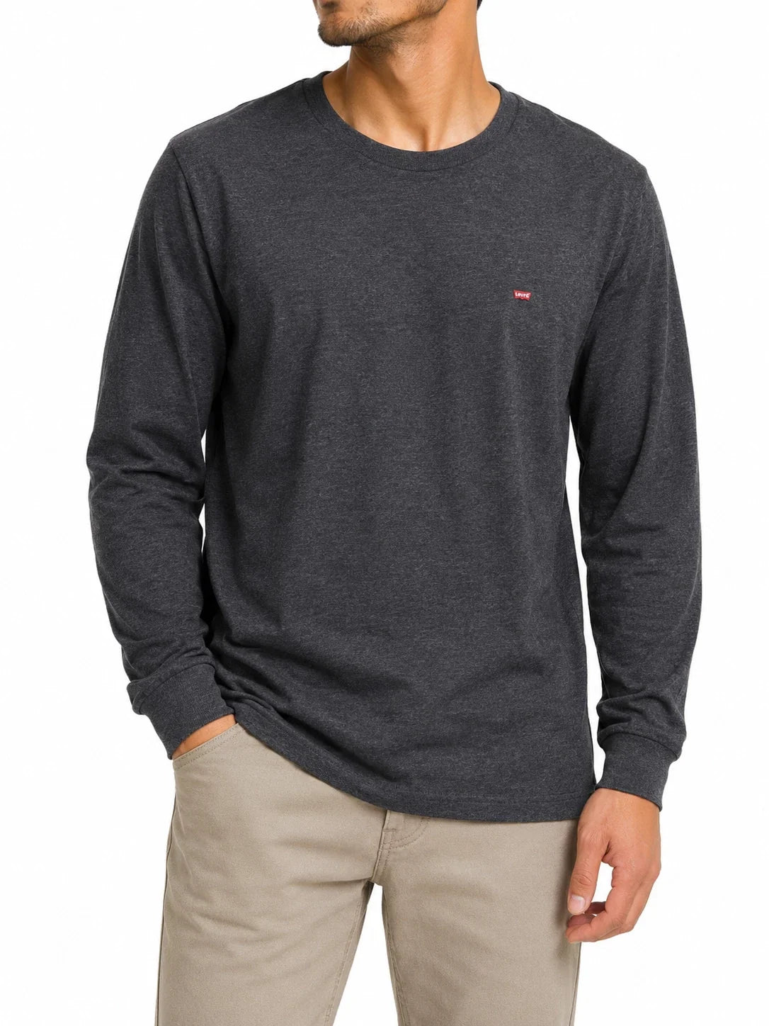 Levi's Men's Charcoal Gray Long Sleeve Size XL Relaxed Unisex