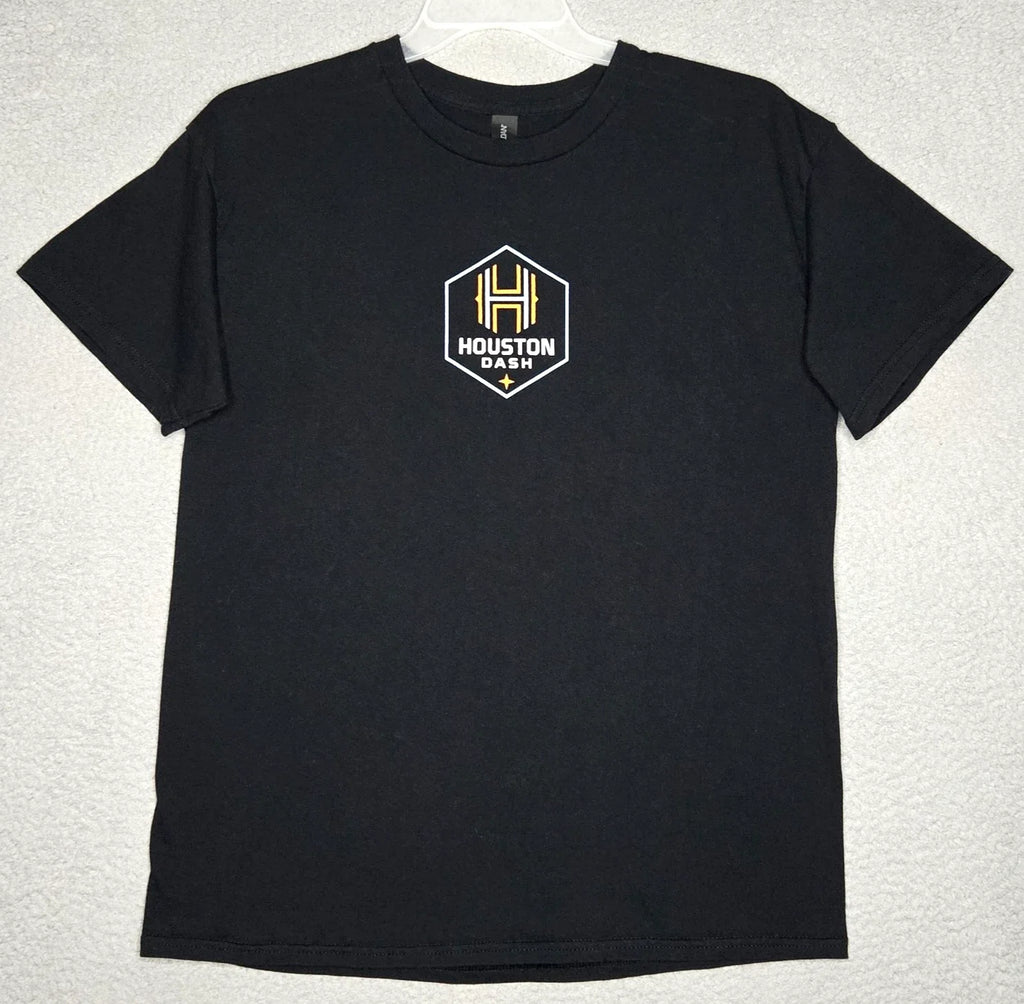 Houston Dash Women's NWSL Soccer Short Sleeve T Shirt Men's Adult M - Black Unisex
