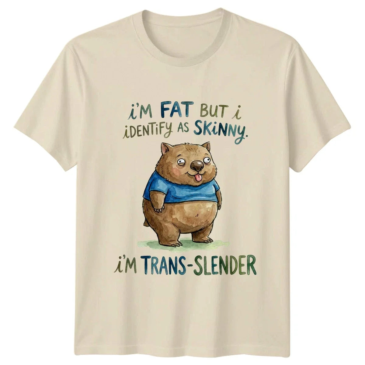Im Fat But I Identify Trans Slender Animal Gift For Him And Her Unisex