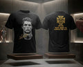 Cristiano Ronaldo Vintage Tee, Black Gold Soccer Fan Shirt, Unisex Football Unisex