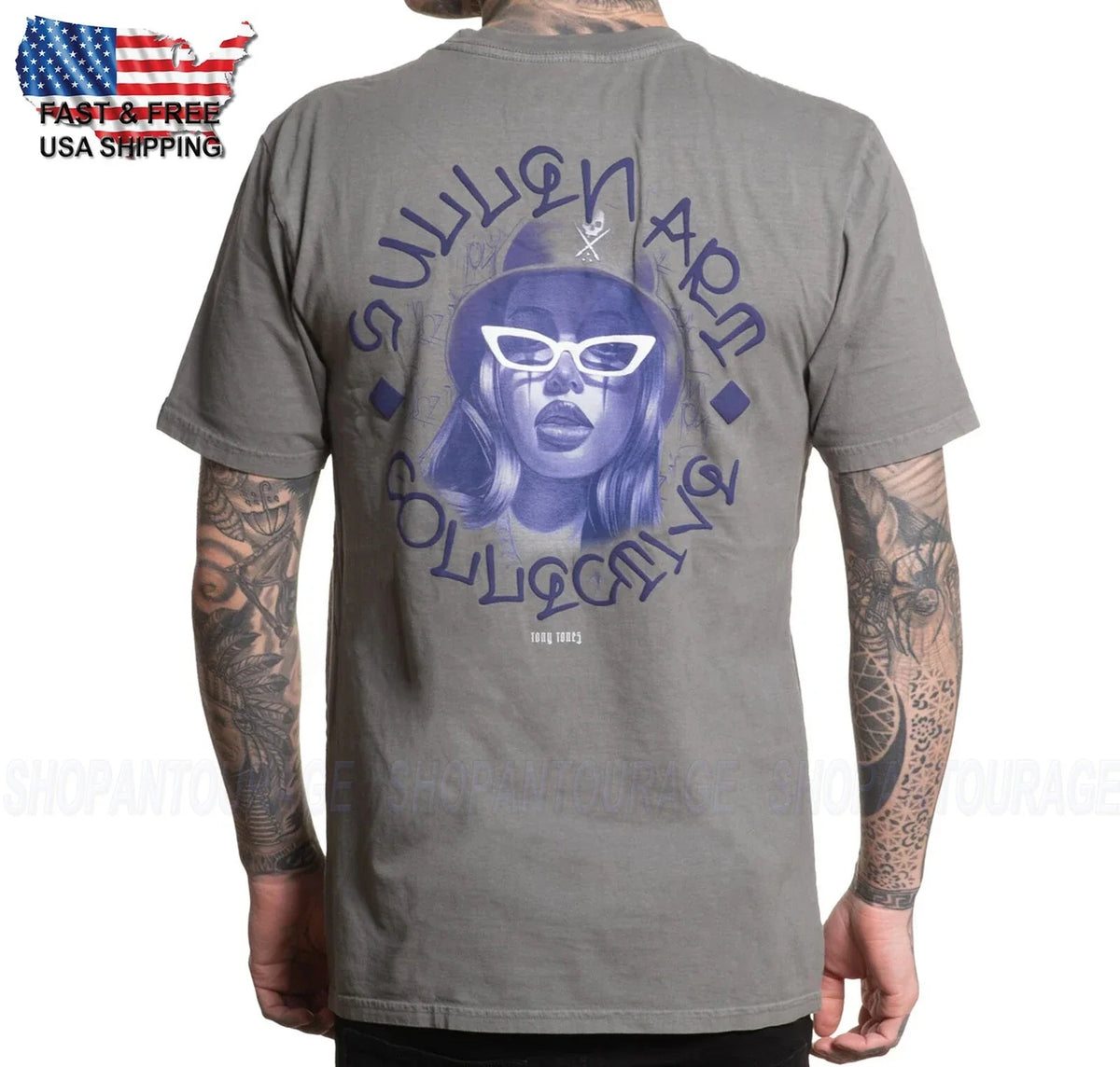 Sullen Art Collective Tony Tonez Premium SCM7335 Manga Corta para Hombre Unisex