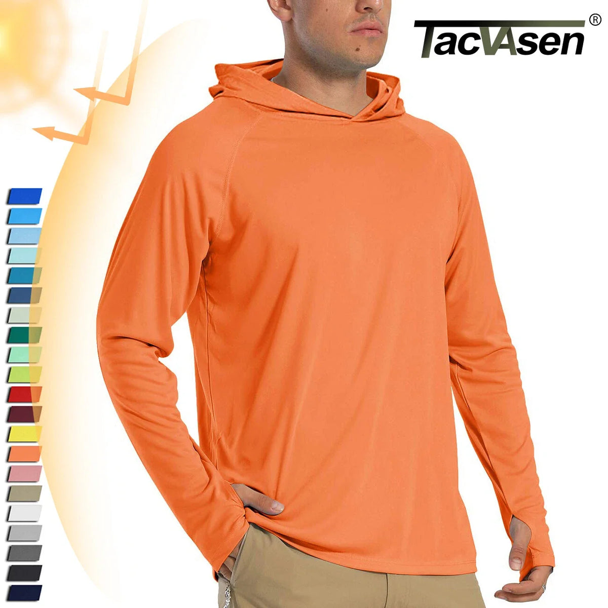 UPF50+ Mens UV Shirts Sun Protection Outdoor Fishing Long Sleeve Casual T Unisex