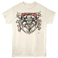 Megadeth - Skull Bones Blades - Off-White Adult Unisex Short Sleeve Unisex