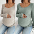 Comfort First Pregnancy Breathable Stylish Ruched Hems Long Sleeves for Mom Unisex