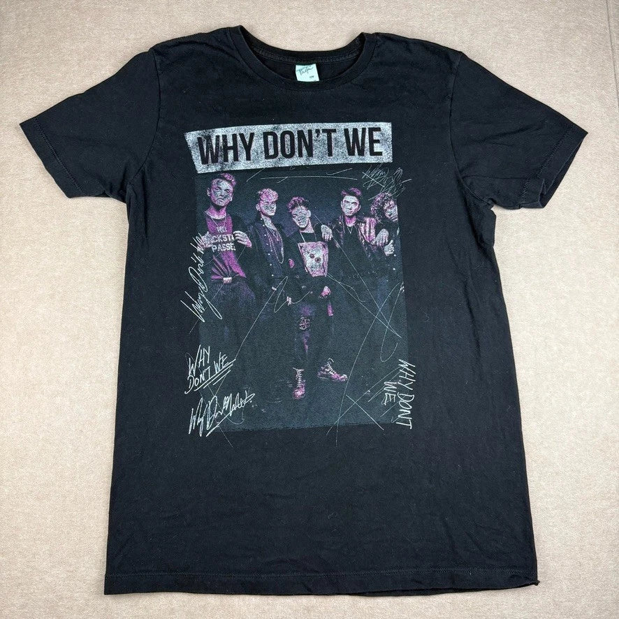 Pacific Why Don’t We Shirt Mens M Black Pop Band Graphic Concert Tee Unisex