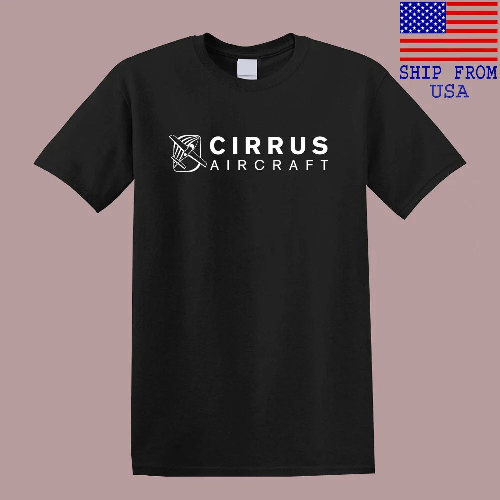 Cirrus Aircraft Men's Black Size S-5XL Unisex
