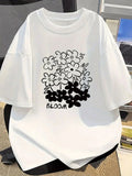 Bloom Flower Print Casual Graphic Tee Unisex