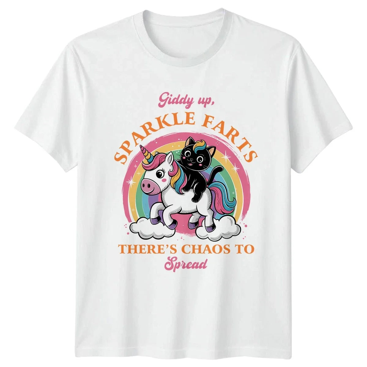 Giddy Up Sparkle Farts Theres Womens Unicorn Cat Birthday Gift For Her Unisex