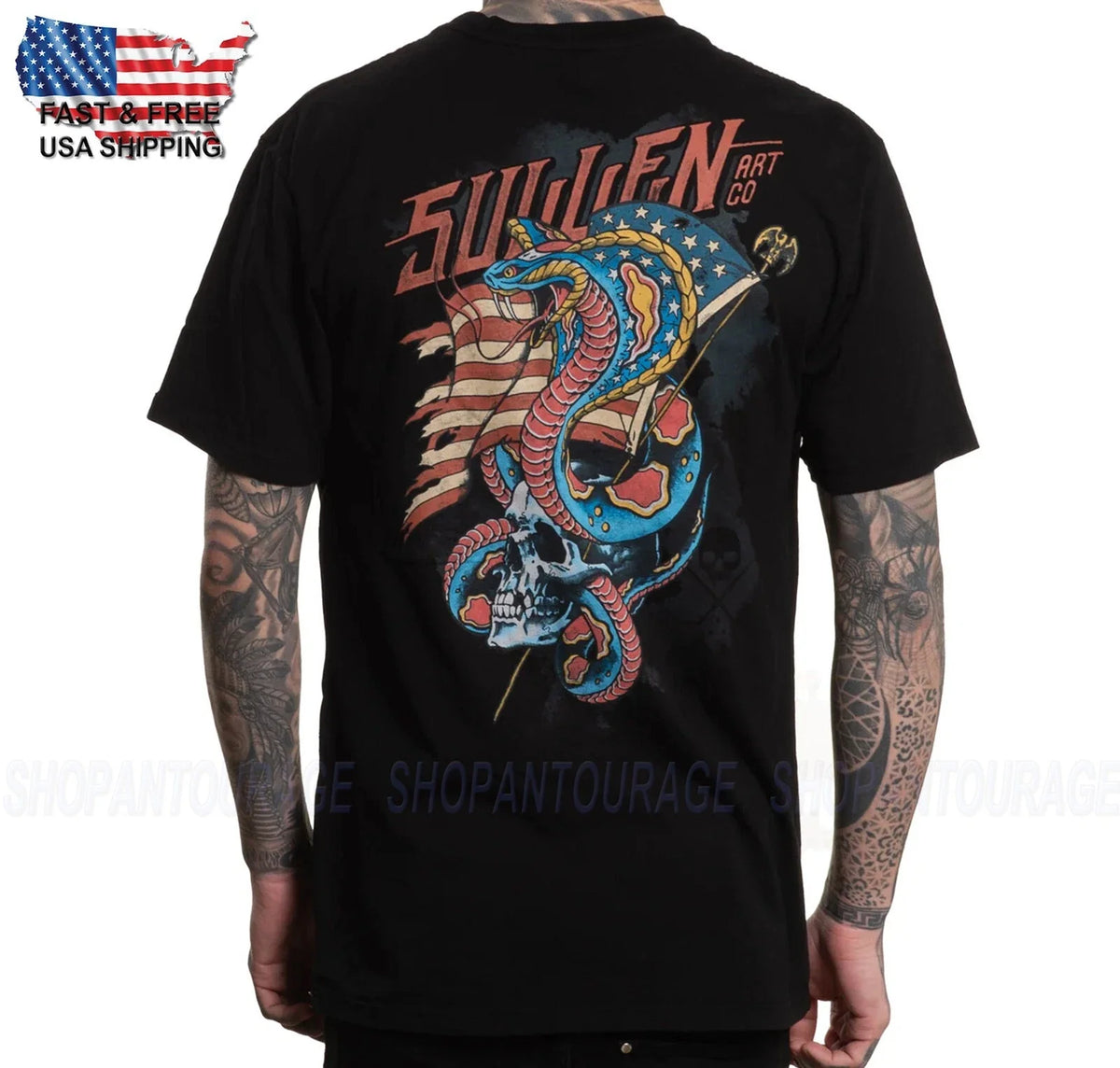 À Manches Courtes Premium Americobra SCM6885 Pour Hommes Unisex