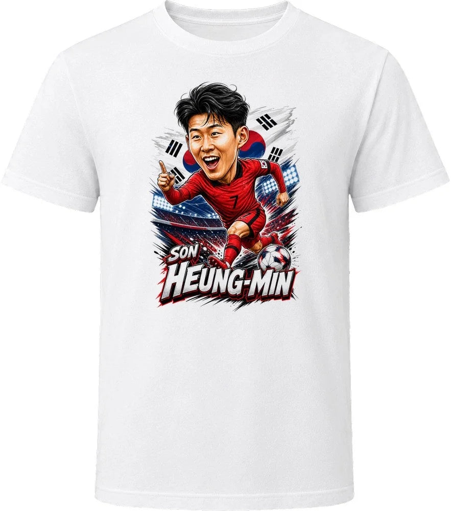 Son Heung-min, South Korea Caricature Soccer 2026 T Shirt Unisex