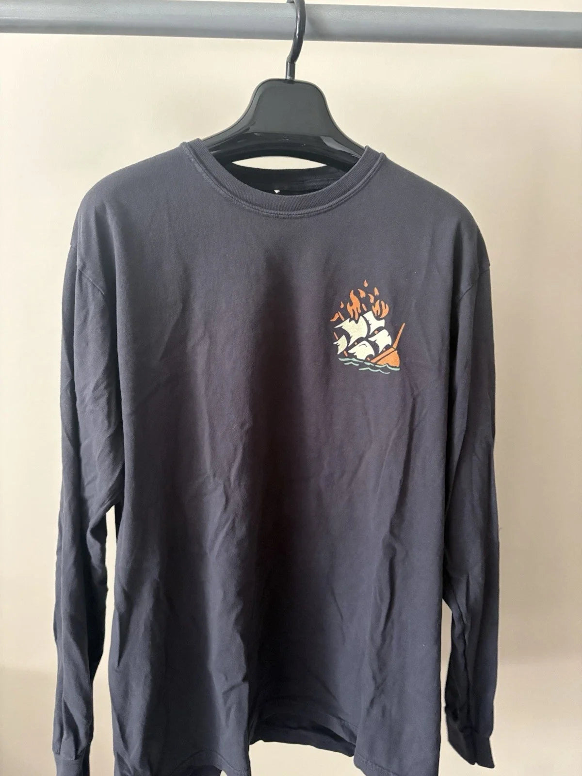GBRS Group Men's Large Long Sleeve T Shirt Black Unisex