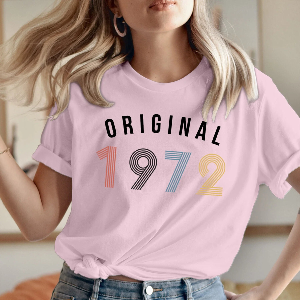 Original 1972 50th Birthday Men's Womens Tops Gift Present Tee Shirt 591 Unisex