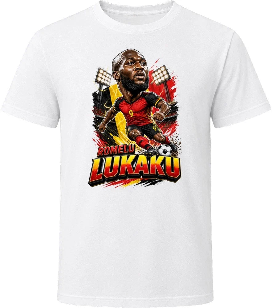 Romelu Lukaku, Belgium Caricature Soccer 2026 T Shirt Unisex