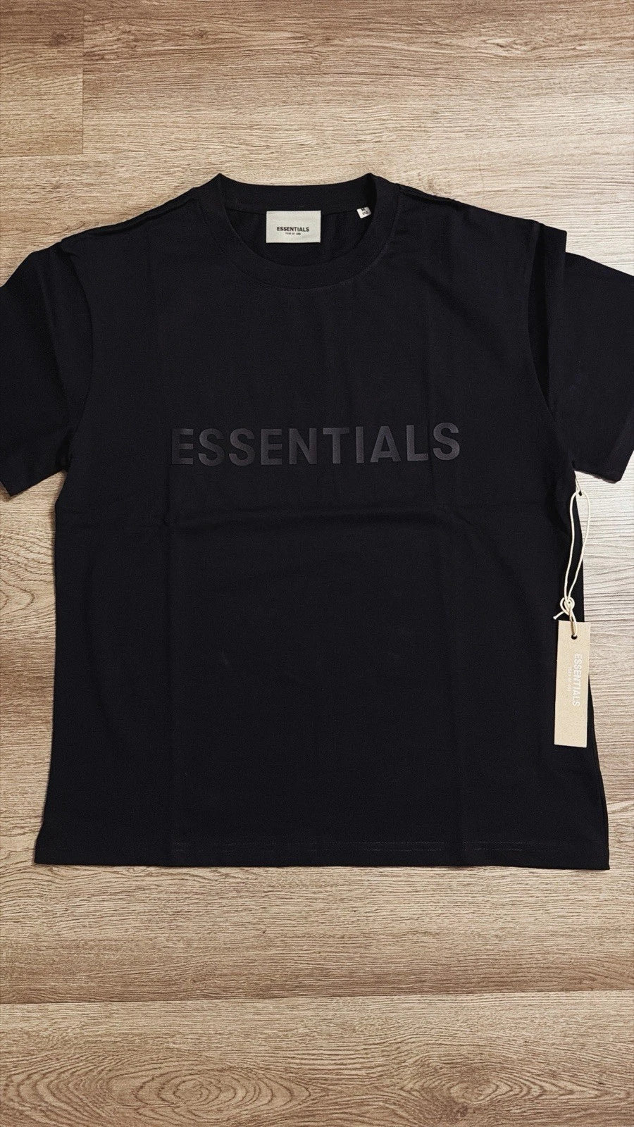 Essentials Men’s M Black Cotton Crewneck Short Sleeve Logo Unisex