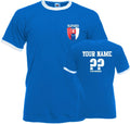 Personalised Slovakia Football Ringer Soccer Fan Sports Costume Flag Bad Unisex