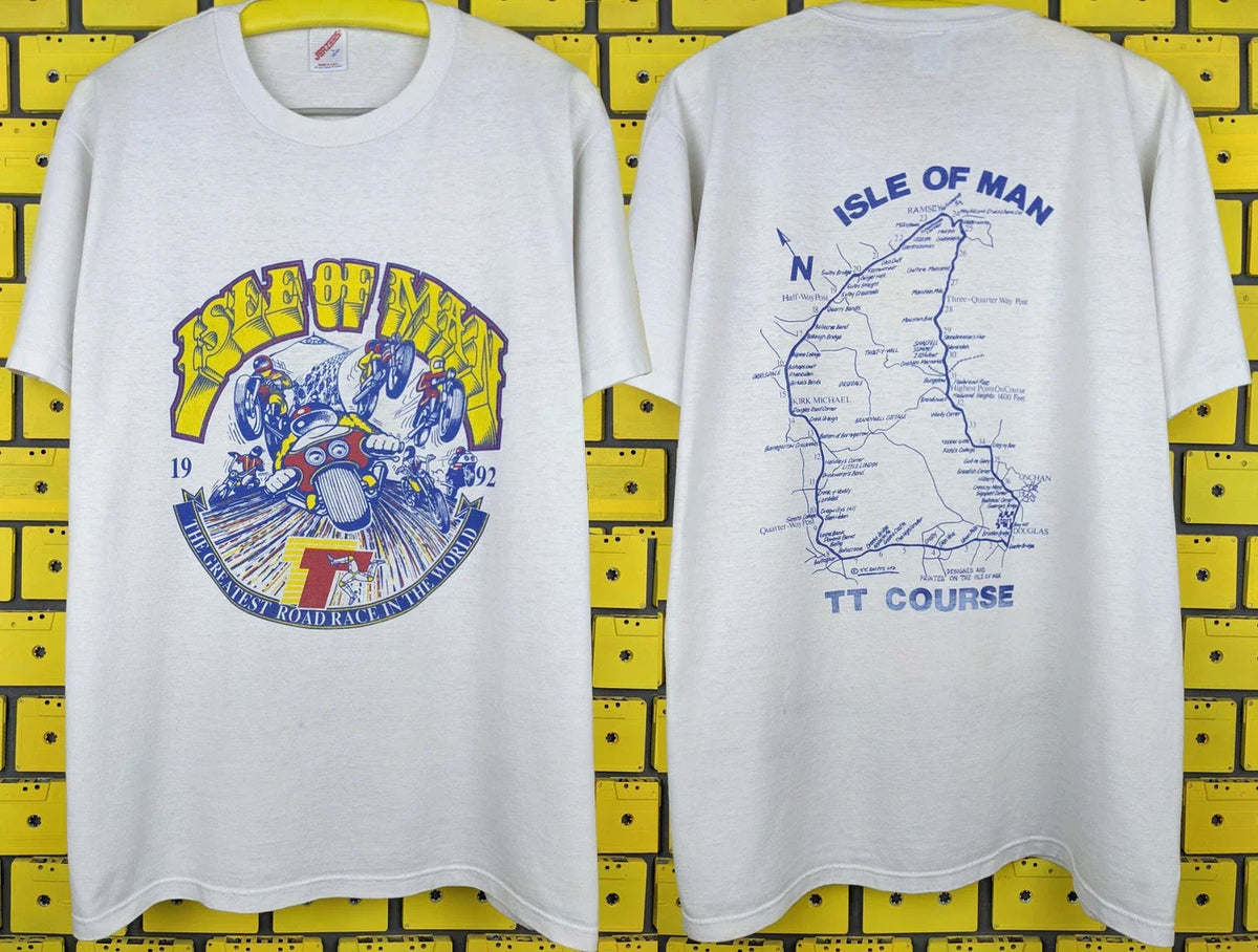 Vintage 1992 Isle of Man TT Moto Races Motorsport Event Merch Tee Unisex