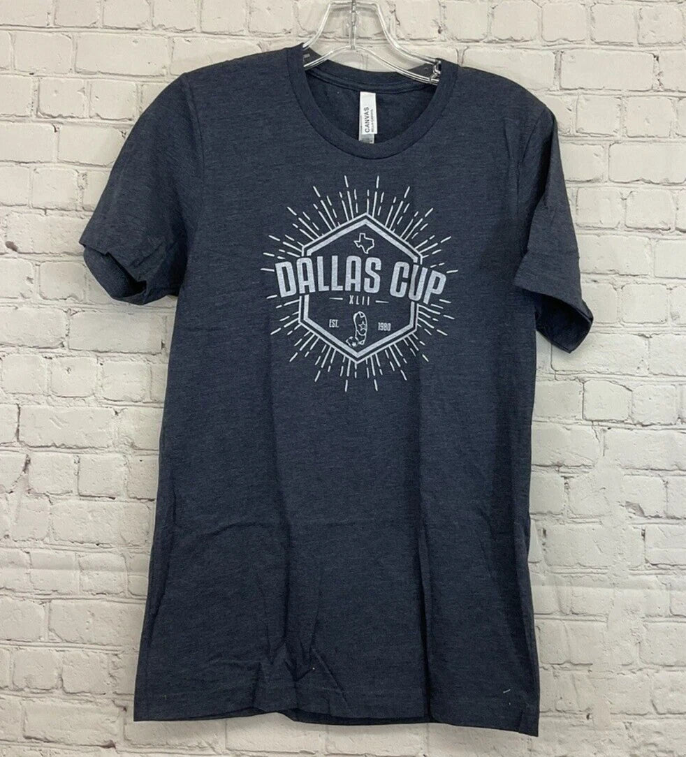 Bella + Canvas Adult Heather 3001CVC Dallas Cup Size S Charcoal SS Shirt New Unisex