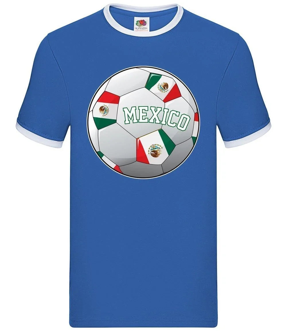 Country Football Mexico - Mens Ringer - Mexican Team Fan Soccer Footie Unisex