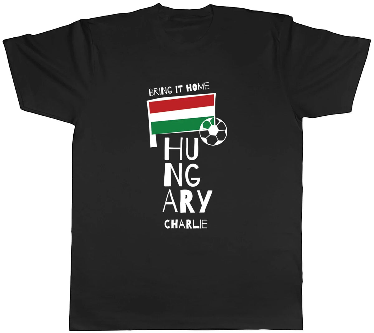 Personalised Hungary Football Men Bring it Home Soccer Fan Supporter Tee Unisex