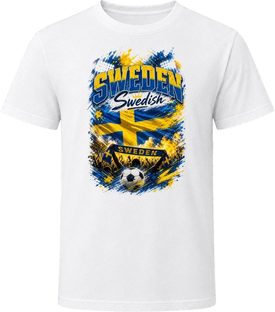 Sweden Swedish Soccer Football National Supporters T Shirt Unisex