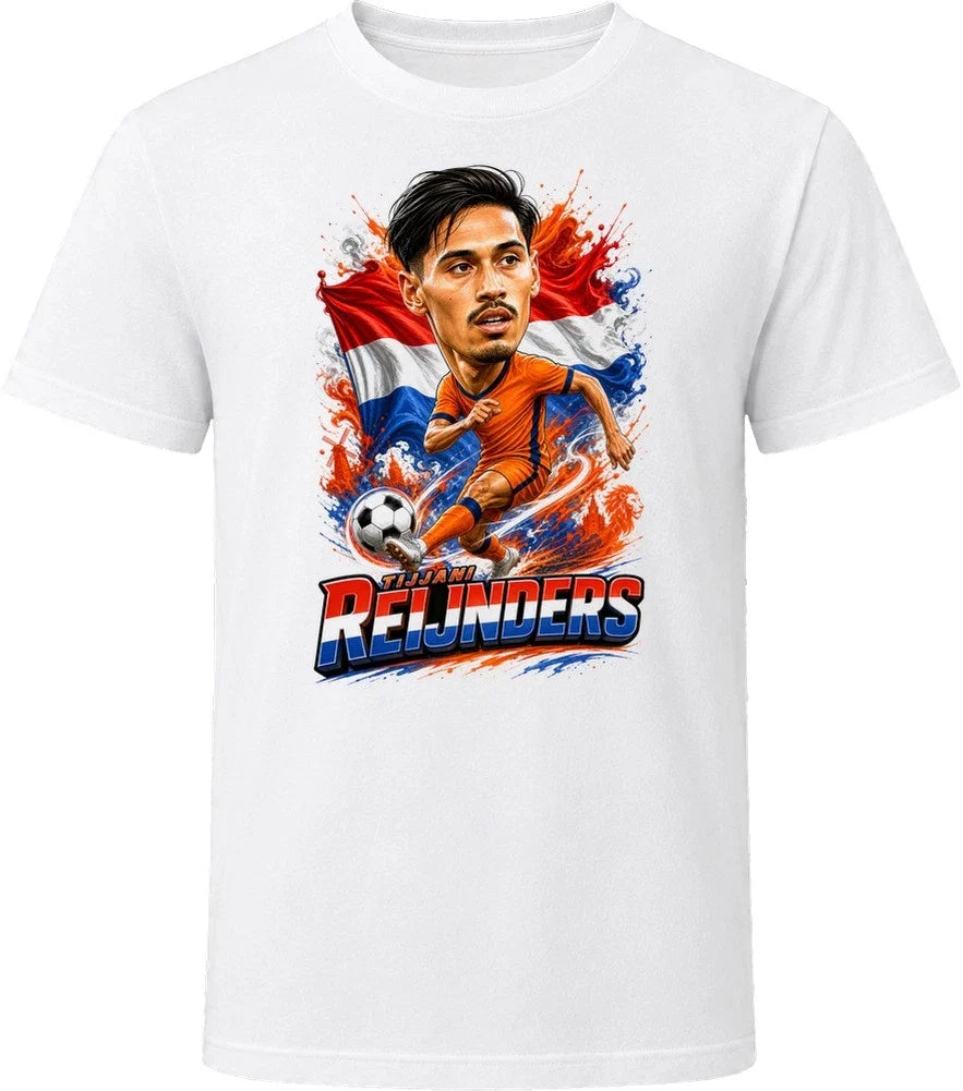 Tijjani Reijnders Netherlands Soccer Caricature 2026 World Cup T Shirt Unisex