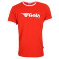 Gola Mens Red/White Retro Ringer T Shirt Unisex