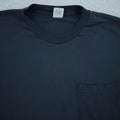 Vintage 90s Blank Black Fruit of the Loom Pocket Shirt Mens Small/Medium Tee Unisex