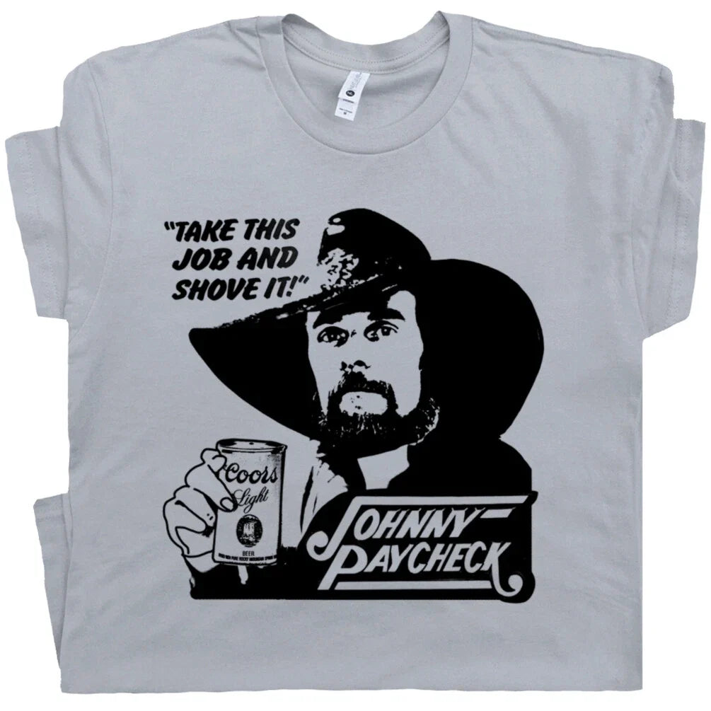 Johnny Paycheck T Shirt Vintage Country Music Outlaw Tee Redneck Concert Band Unisex
