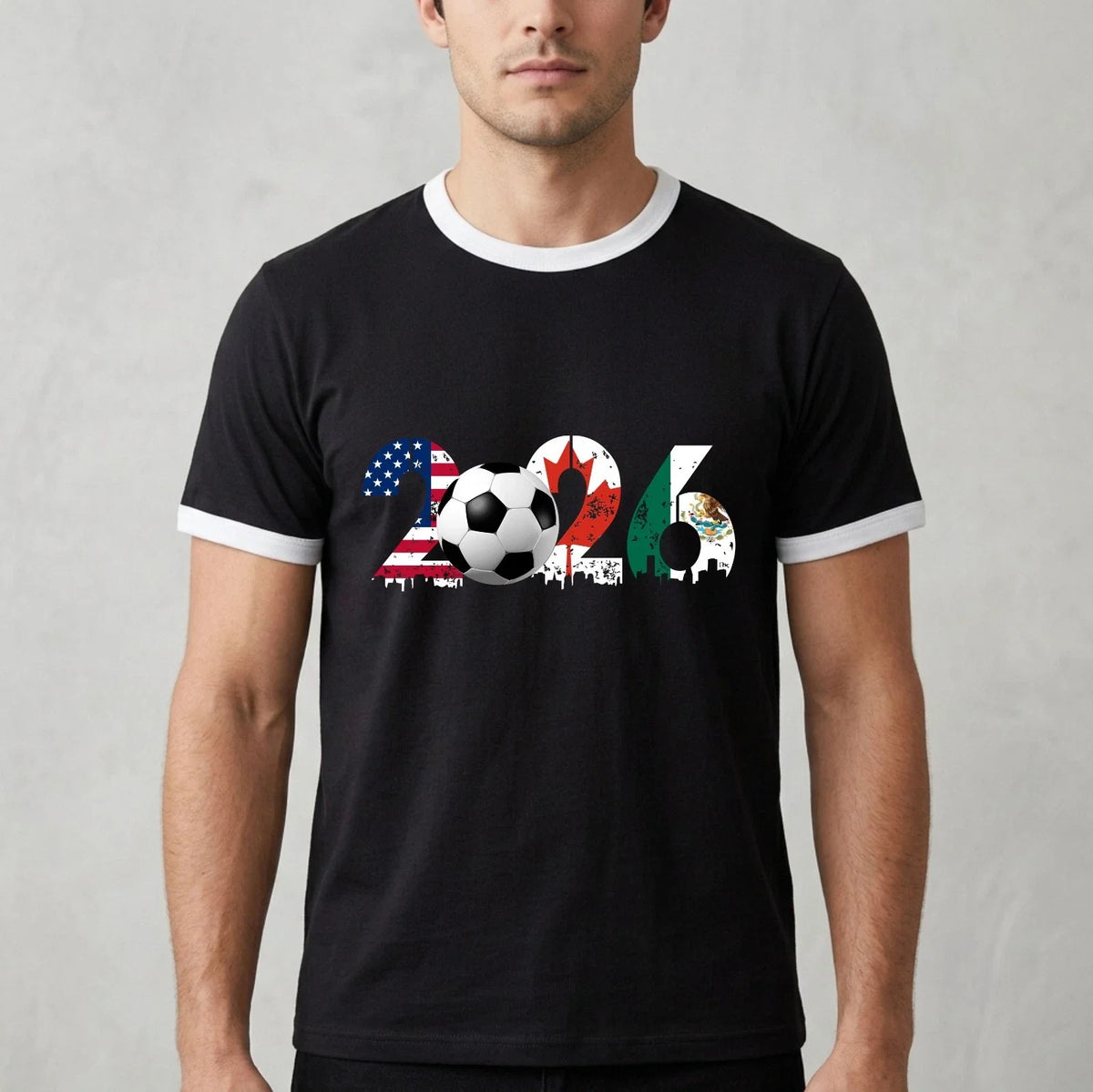 Football Tournament 2026 Ringer USA Canada Mexico Vintage Sport Gift Top Unisex