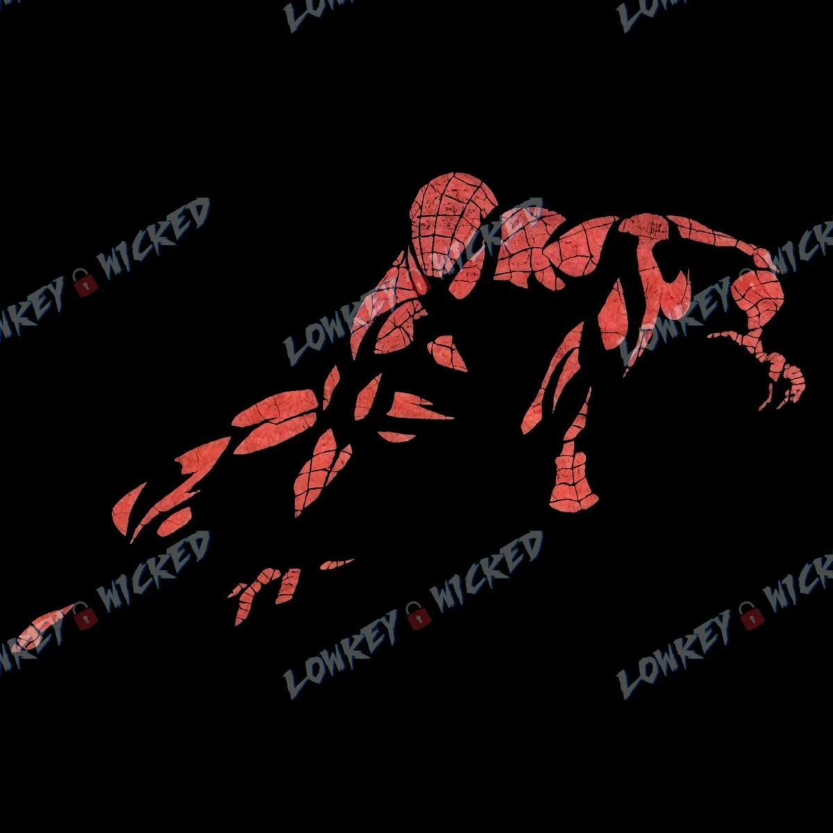 Spider Silhouette — Distressed Red Web Crawler Comic Tee | Vintage Style Unisex