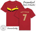 Belgium Strip Personalised Name & No Family, Football World Cup 2026 Unisex