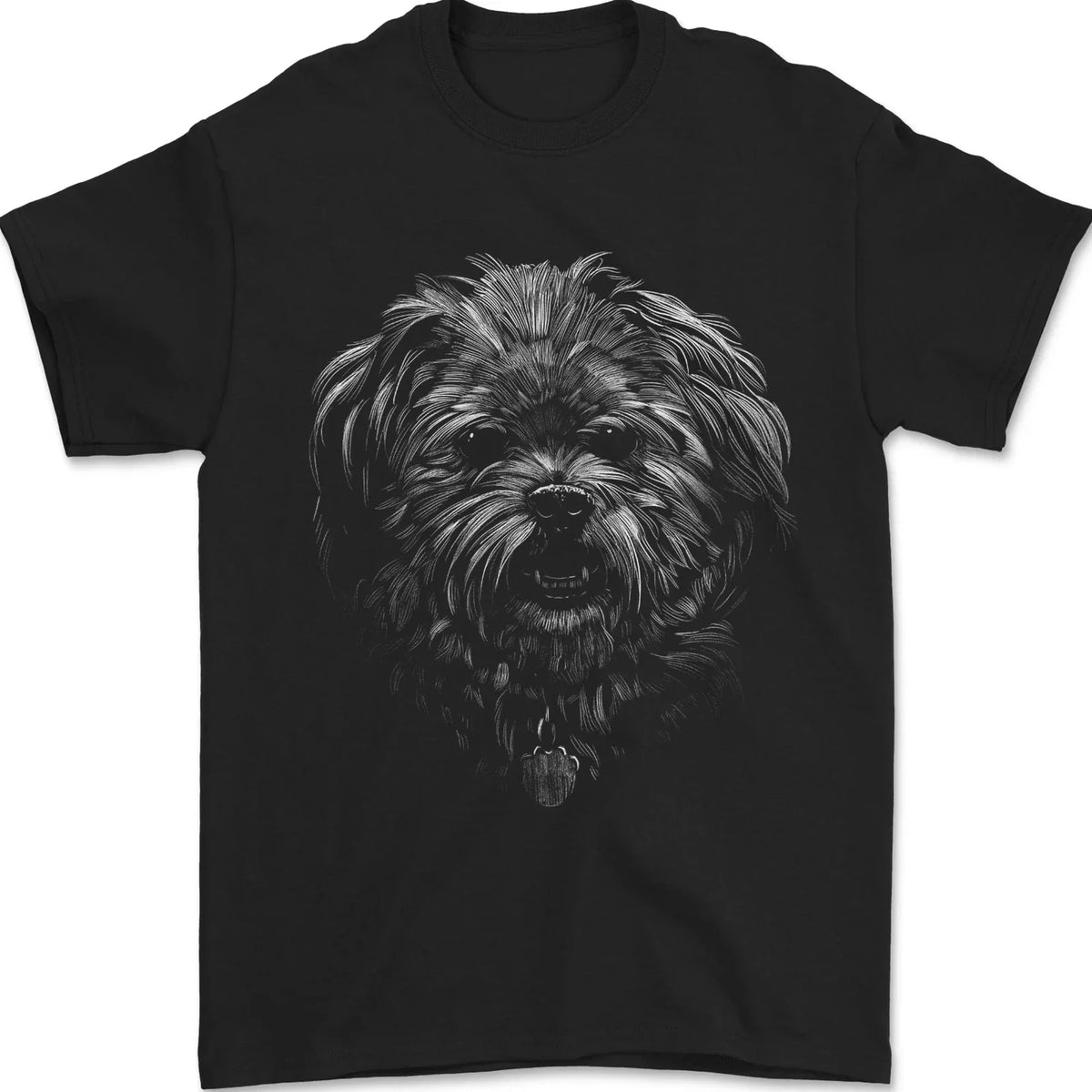 Realistic Shih Tzu Dog Mens 100% Cotton Unisex