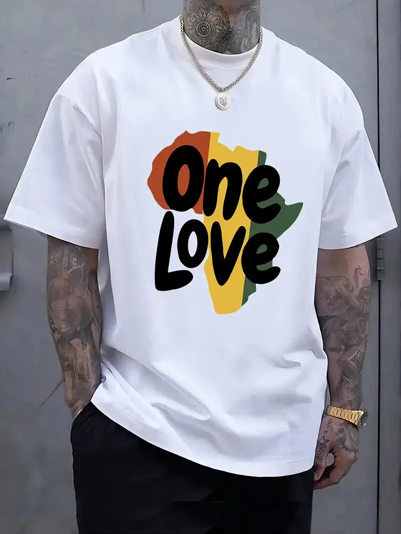 Bob Marley Inspired Mens Reggae Jamaican Love Short Sleeve Tee Top Unisex