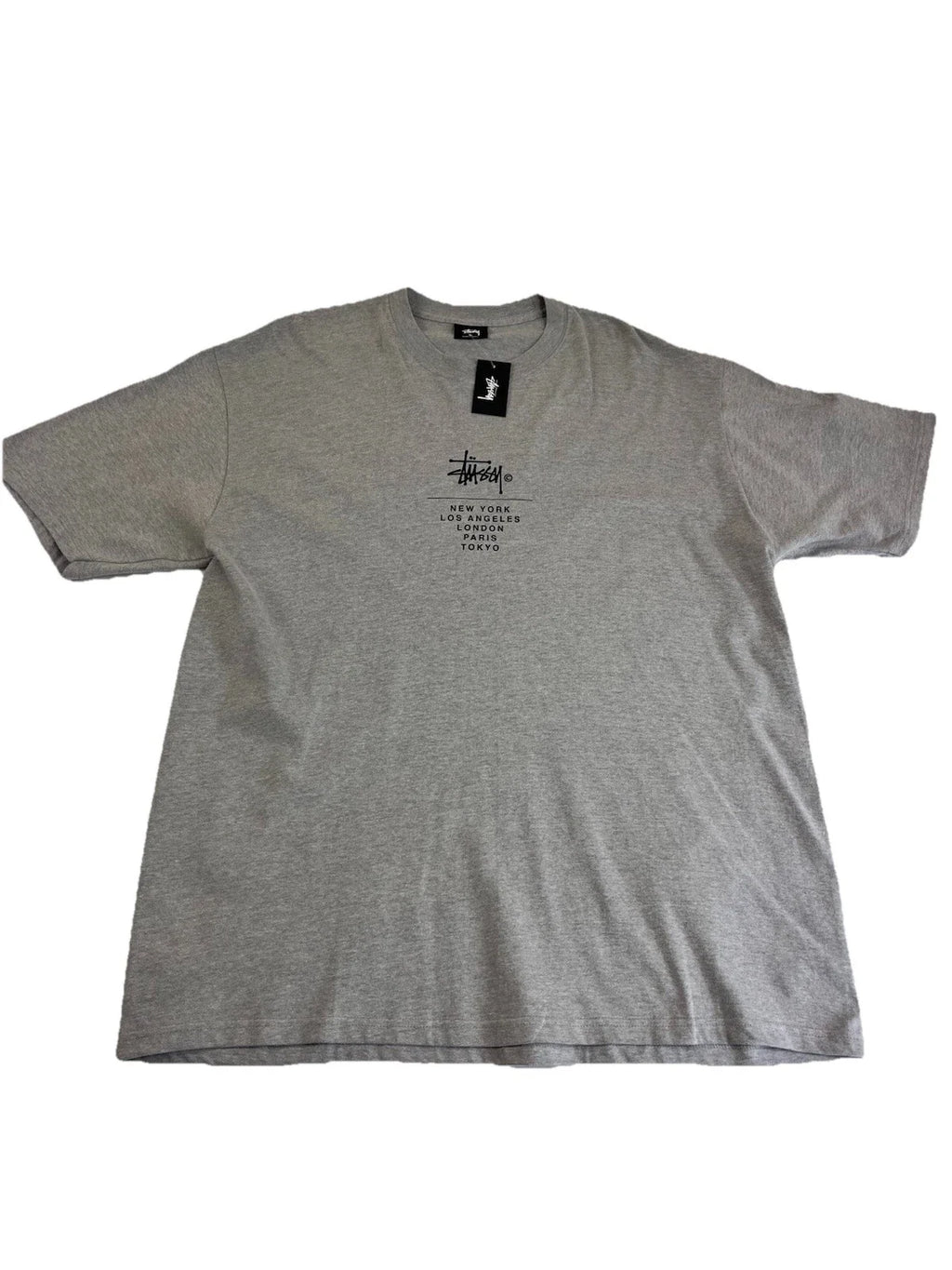 Stüssy City Stack Tee Grey Heather Size XL Unisex