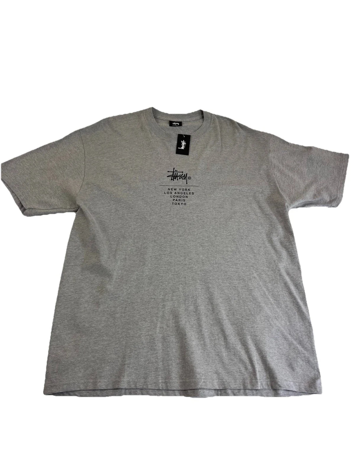 Stüssy City Stack Tee Grey Heather Size XL Unisex