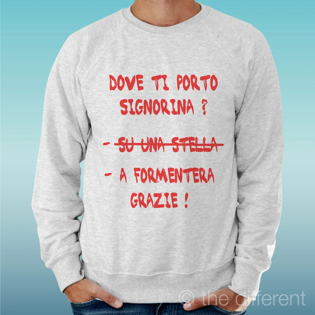 Lightweight Men's Grey Sweater 'Where I Take You Formentera' Funny Unisex