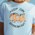 Keep On Streakin' | Funny Retro Nudist Tee, Naturist Shirt, Runner Top Unisex