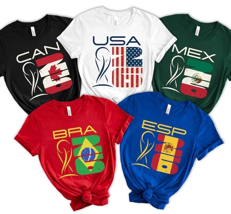 HOT! World Soccer 2026 Any Country Flag Graphic Gift Fans Unisex