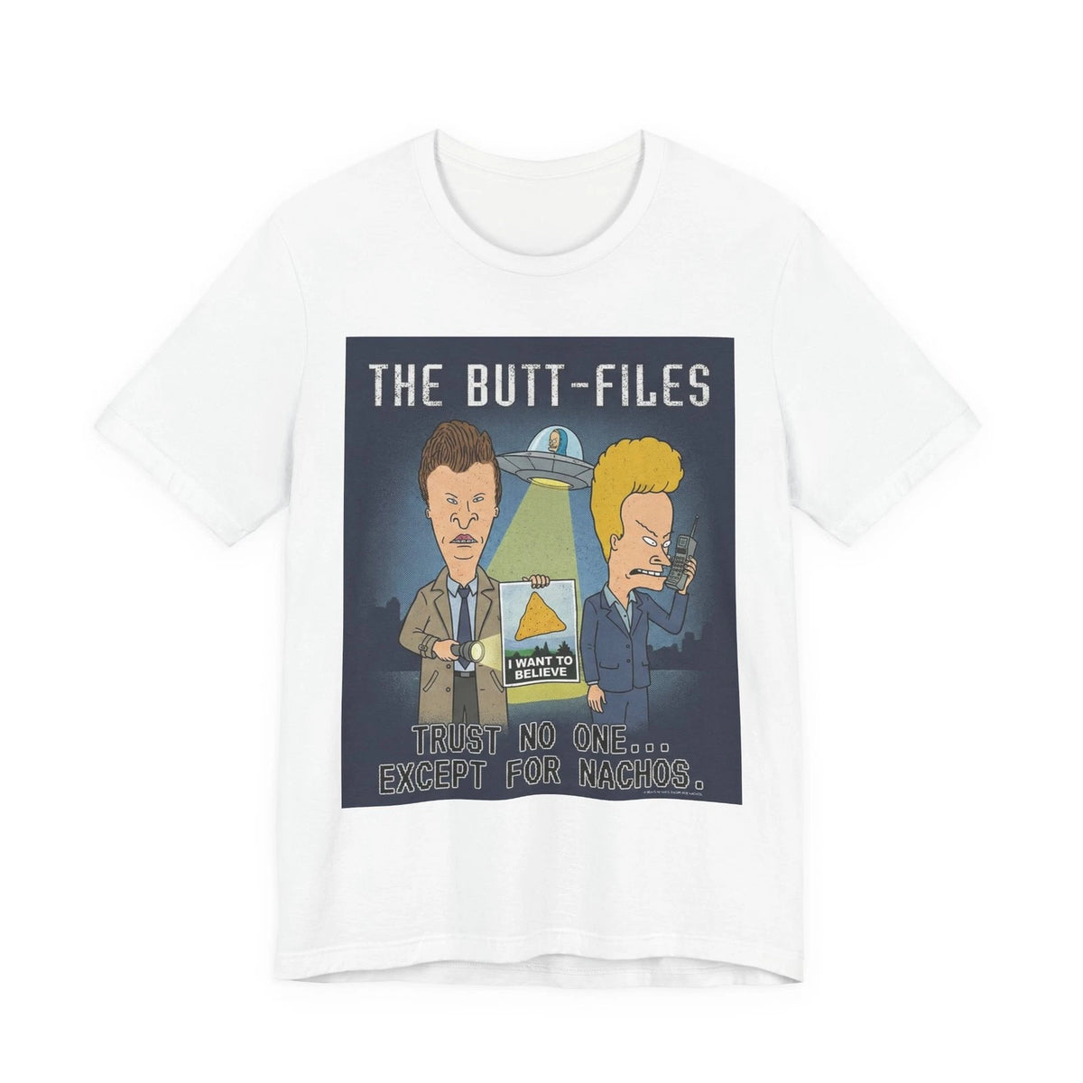 The Butt-Files alien parody Tee | Cartoon detectives, UFO X-Files style