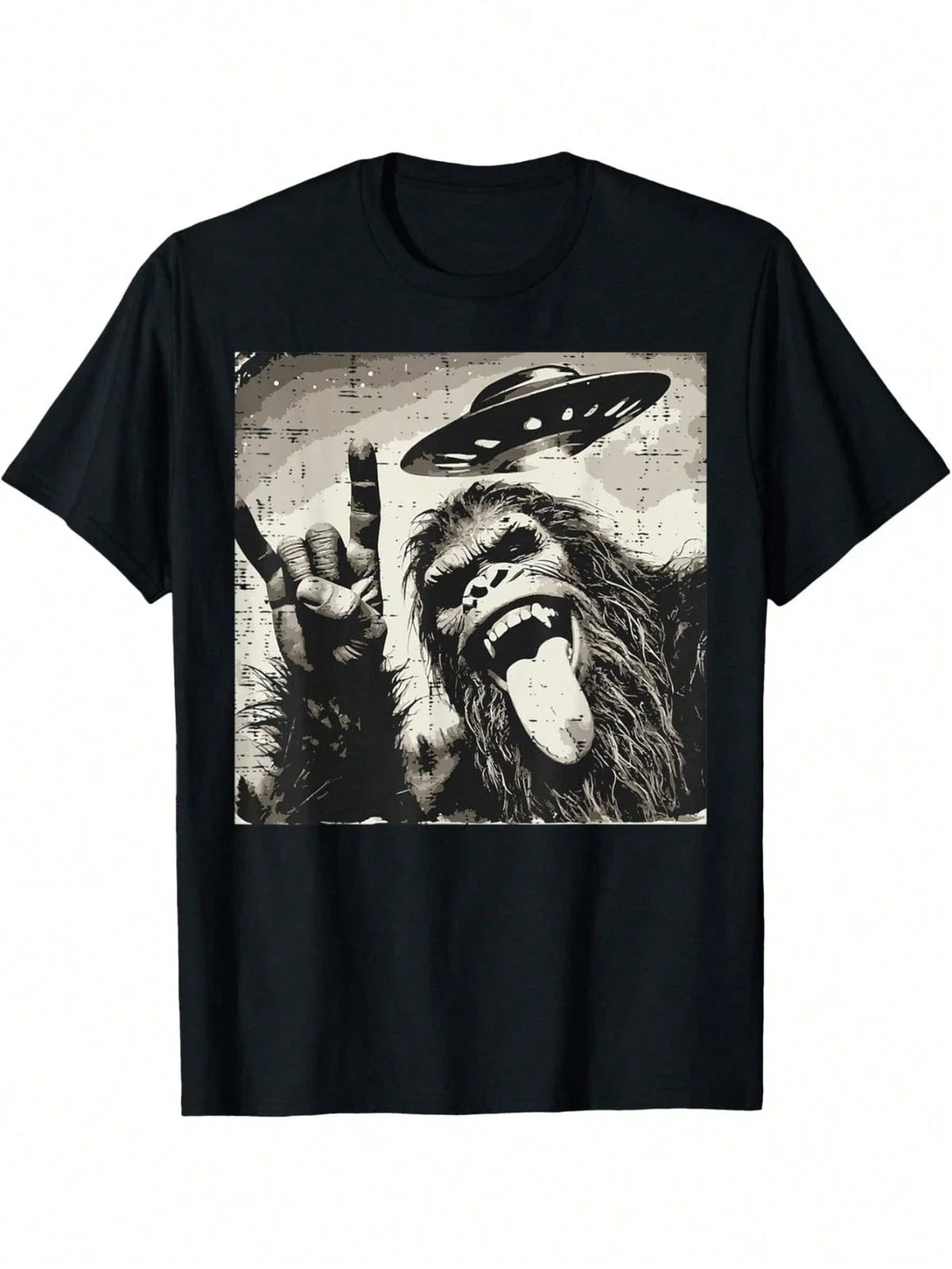 Big-Foot Rocker Tongue Ufo Selfie Sasquatch Rock Men For Men Unisex