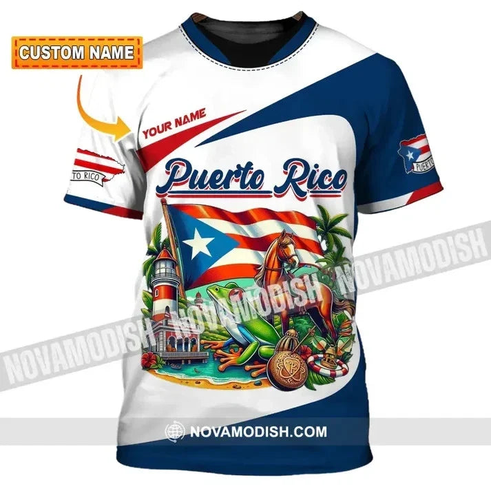 Custom Name Puerto Rico Shirt, Puerto Rico Gift 3D HS1026 Unisex