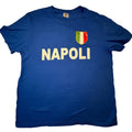 Stedman Napoli Italy Soccer Graphic Blue Mens Large Italian Flag Shield Unisex