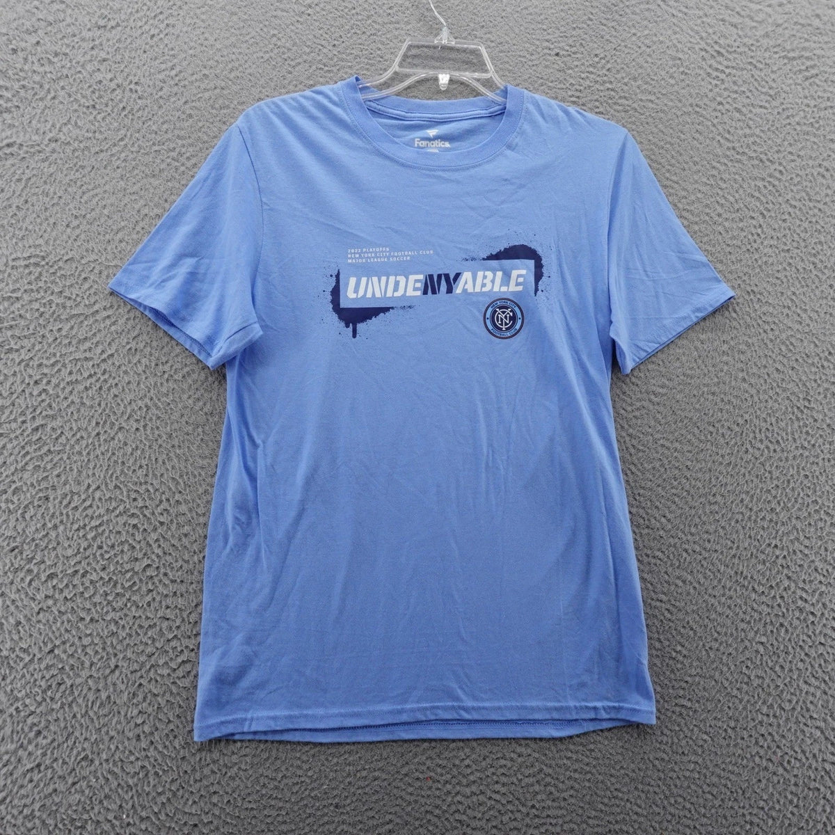 Fanatics NYCFC Undenyable MLS Soccer TShirt Mens Medium Blue NEW Unisex