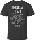 Librarian Brain Funny Library T Shirt