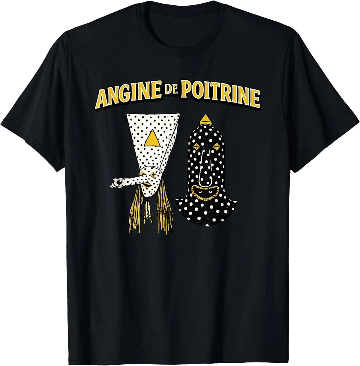 Angine De Poitrine Band Tee Vintage Music Fans Masked Unisex