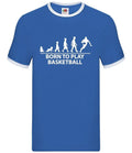 Born To Play Basketball - Mens Ringer - Player Team Fan Basket Ball Love Unisex