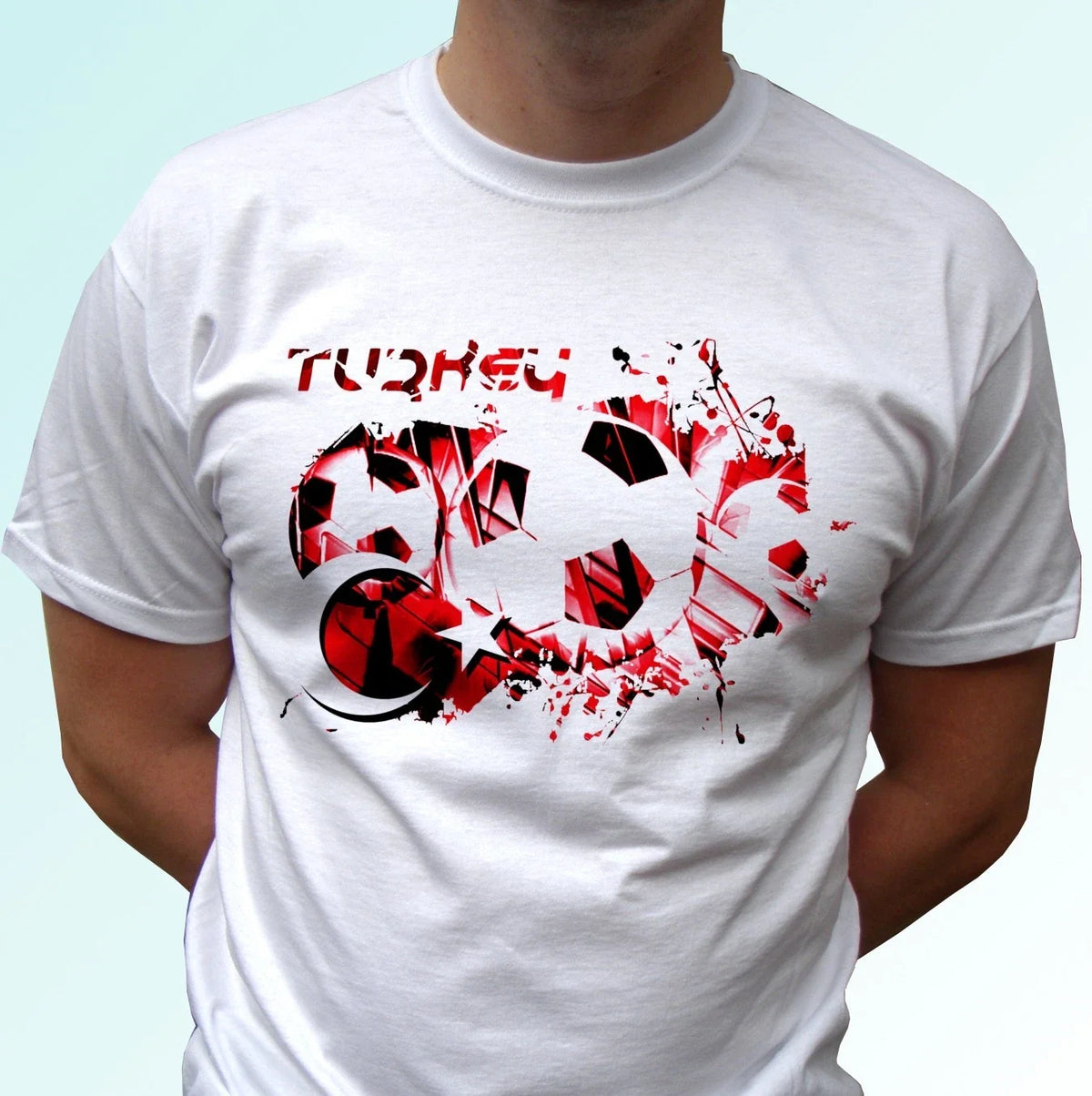 Turkey t shirt football flag top Turkiye soccer fan supporter tee gift all sizes Unisex