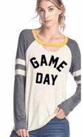Game day Shirt Black Gold Yellow size Large Football Baseball Soccer (1) Unisex